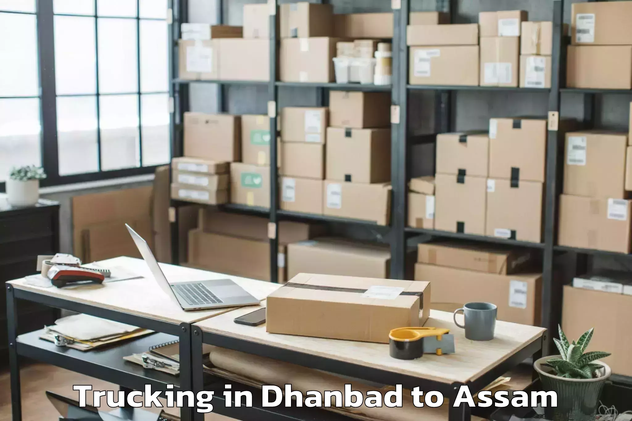 Professional Dhanbad to Bokajan Trucking